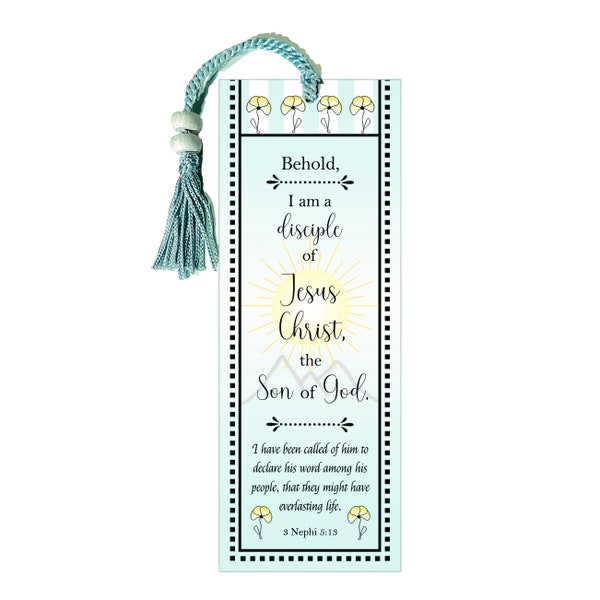 5 pk 2024 Young Women theme Bookmark  3 Nephi 5:13  I am a disciple of Jesus Christ