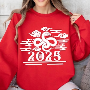 Chinese New Year 2025 Snake Sweatshirt, Year Of The Snake 2025 Sweater, Chinese Zodiac Sweat, Chinese Snake Pullover, Lunar New Year Sweat