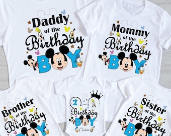 Mickey Mouse Birthday Boy Shirt, Disney Birthday Party T-Shirt, Custom Birthday Boy Shirt, Disney Birthday Family Vacation Tee, Disney Tee
