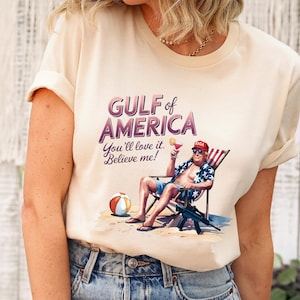 Gulf of America Shirt, Gulf of Mexico Shirt, Trump Ocean Shirt, Trump Funny Tee, MAGA Shirt, Republican Tee, Trump Beer Shirt