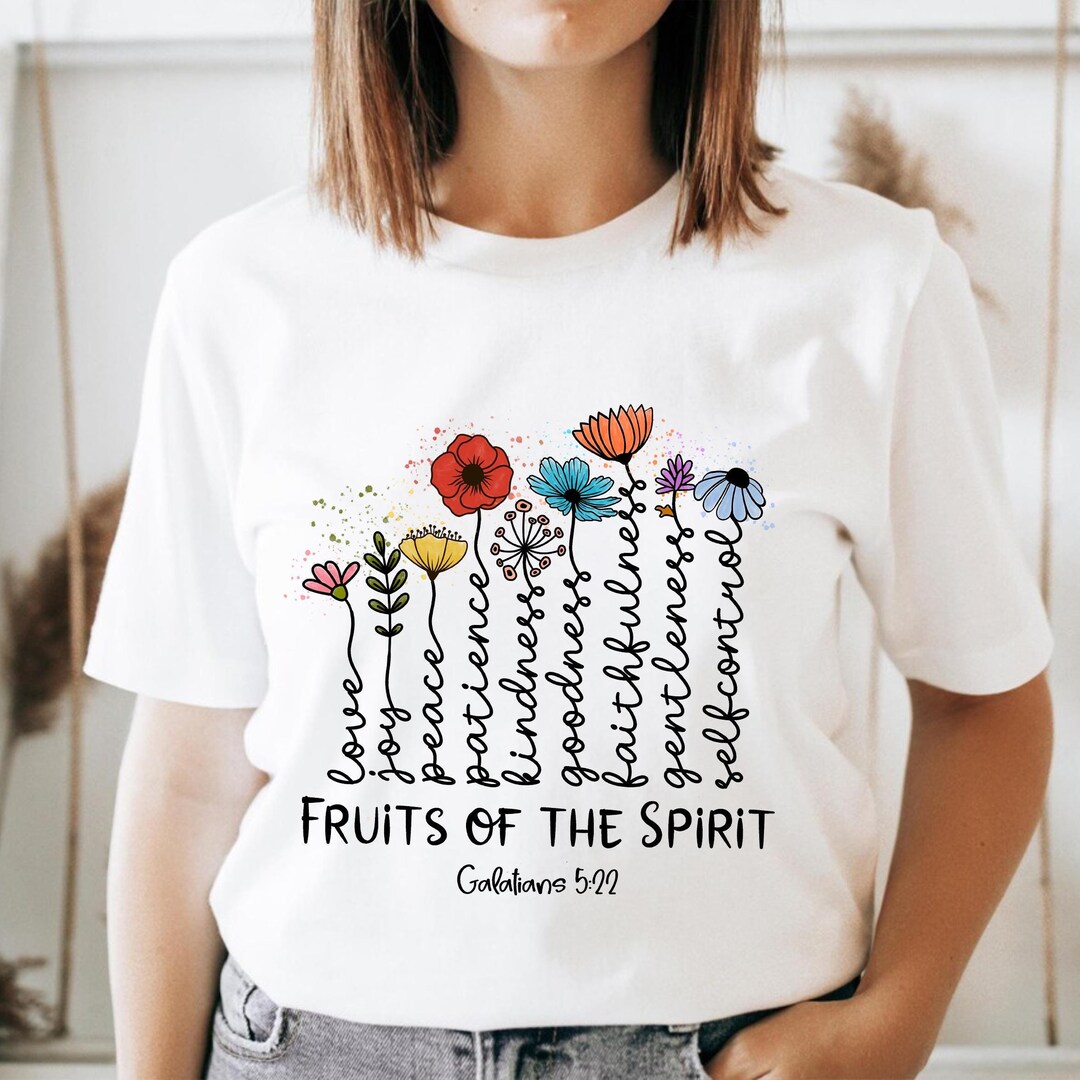 Fruits of the Spirit Shirt: Christian Bible Verse Tee - Etsy
