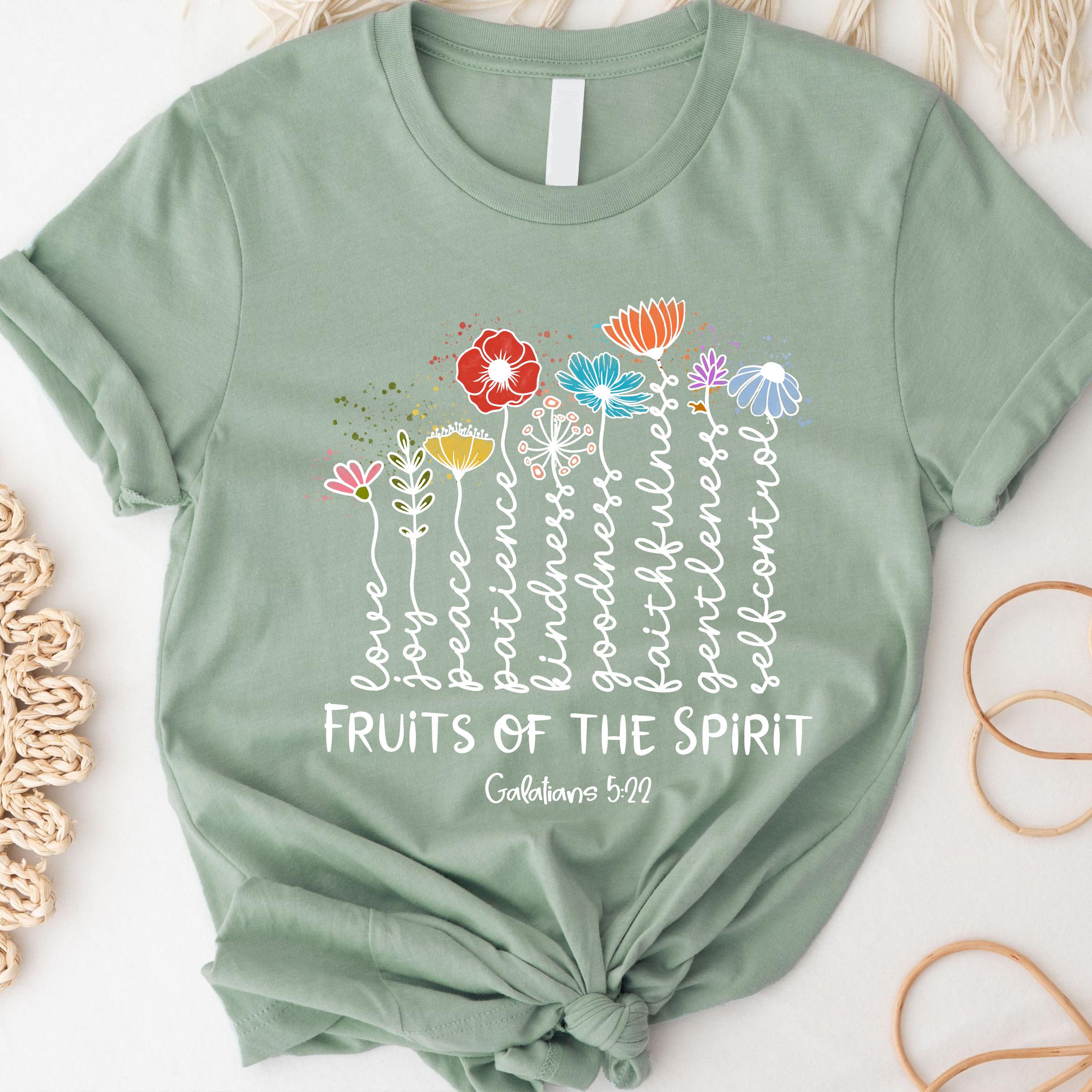 Fruits of the Spirit Shirt: Christian Bible Verse Tee - Etsy