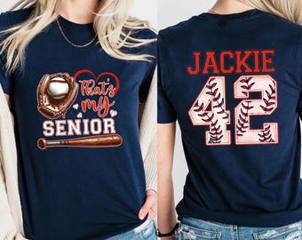 Custom Senior Baseball Mom Shirt: Personalized Game Day Fan Tee