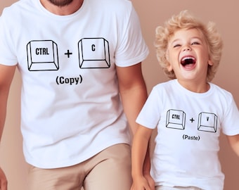 Copy Paste Matching Family Shirt, Father Son Daughter, New Baby Gift