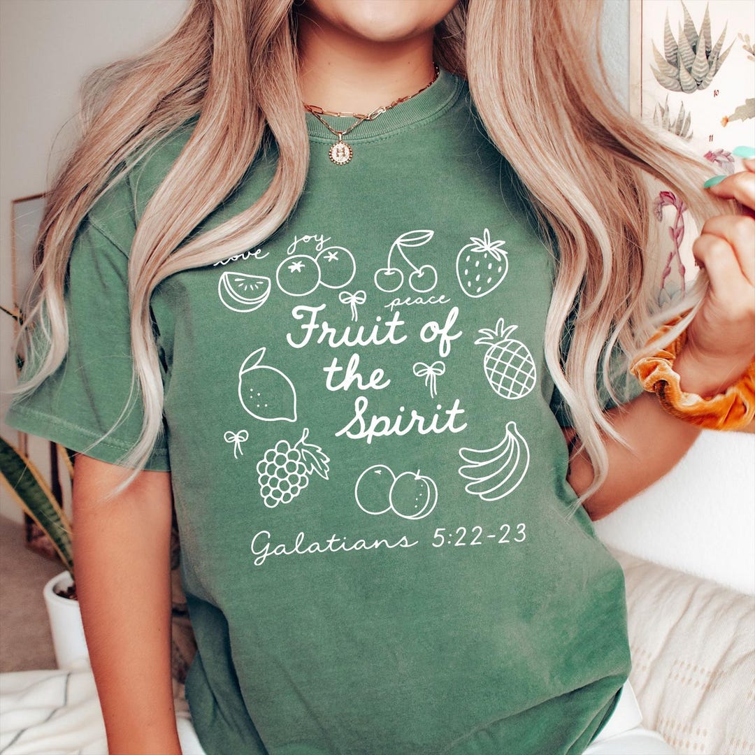 Comfort Colors Fruit of the Spirit T-shirt: Christian Bible Verse ...