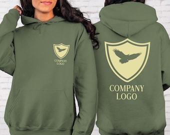 Custom Company Logo Hoodie: Personalized Double Sided Design