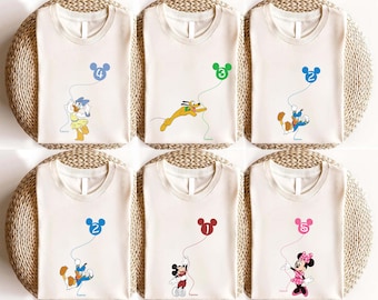 Custom Disney Birthday Shirt, Mickey Mouse Balloon T-Shirt, Personalized Mickey Friends Shirt, Disneyland Balloons Tee, Minnie Mouse Shirt