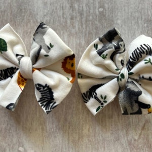 Animal Pattern Piggy Bows (Set of 2)