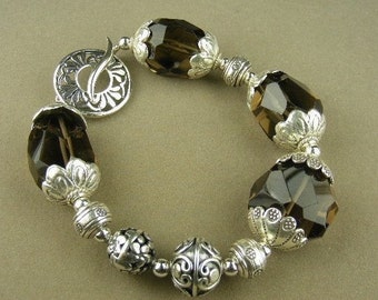 Smoky Quartz Bracelet (Jou)  by Gonet Jewelry Design