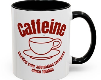Caffeine Neuroscience Mug for Coffee and Tea