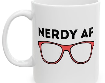 Nerdy AF-mok: grappig cadeau voor nerds en koffieliefhebbers