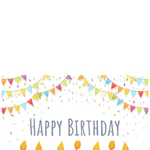 5 X 7 Printable Birthday Card Foldable Birthday Card Digital Birthday ...