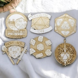 Customized Dungeons & Dragons Wooden Coasters Laser Engraved Set 6 Unique Handmade Gifts Personalized Laser-Etched Cool Gamers Funny Coaster