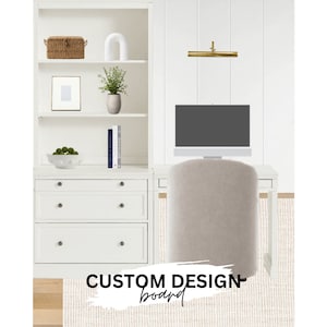 Custom Interior Decorating | Design board for Home Office | Room Design