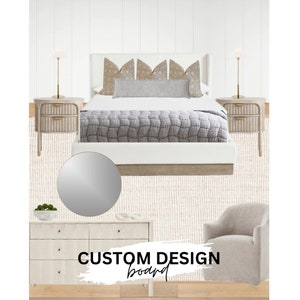 Custom Interior Decorating | Design board for Bedroom | Room Design