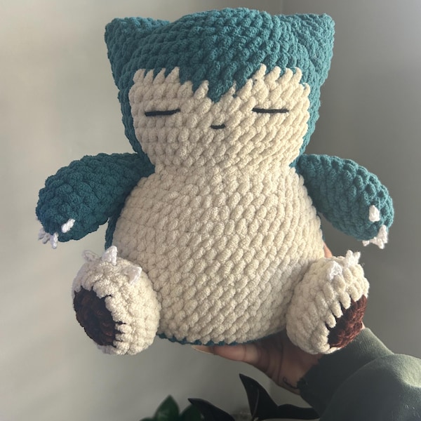 Crochet Snorlax Stuffed Animal Plushie