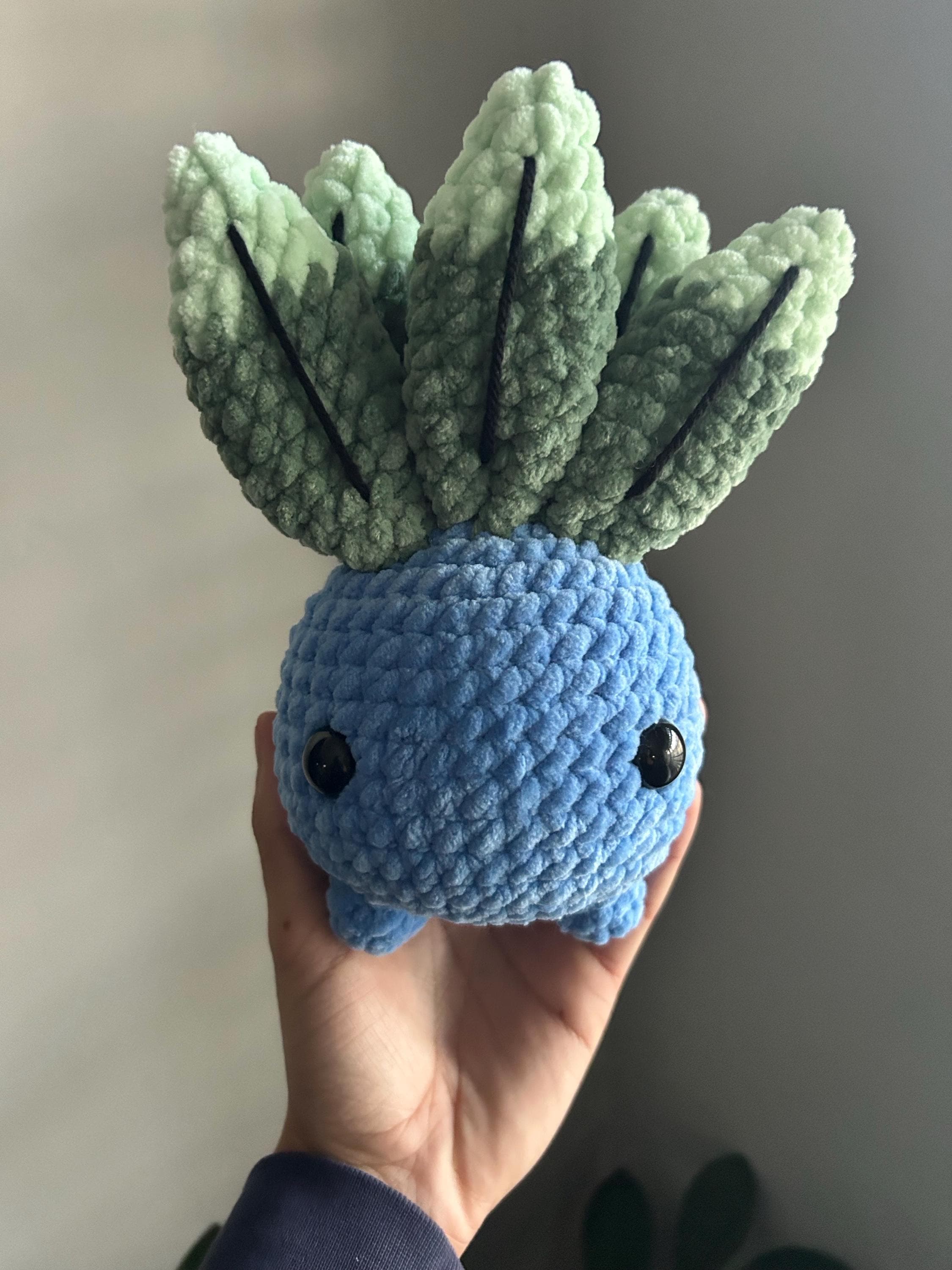 Crochet Oddish Plant Stuffed Animal Plushie