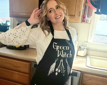 Magical Apron - Green Witch Apron