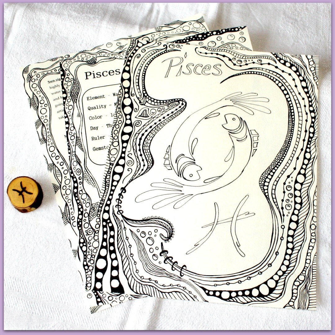 Pisces Pdf Pisces Information Pages Pdf Download - Etsy