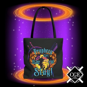 Buffy Themen-Einkaufstasche, Magie Okkultes Fantasy Geek Geschenk, Prophezeiung Mädchen Aufbewahrung Den täglichen Gebrauch oder besondere Anlässe Witchy Vampires