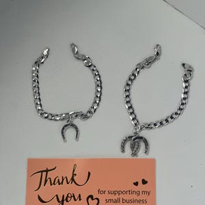 Handmade Sterling Silver Horseshoe Charm Bracelet