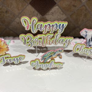 Customized, Happy Birthday 3D Cake Topper