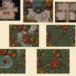 D&D Elven Woods Battle Map-pakket