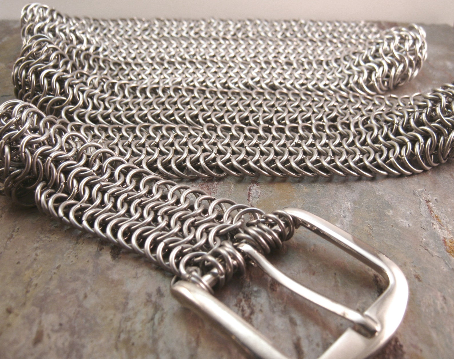 Stainless Steel Chainmaille Belt Euro 61 European 6 in 1 Etsy