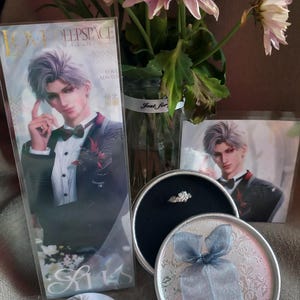Wedding Ring Gift Kit, Love and Deepspace Themed gift, Sylus Caleb Rafayel Xavier Zayne Custom LADS Jewelry, Silver Ring, Women&#39;s Gift Box