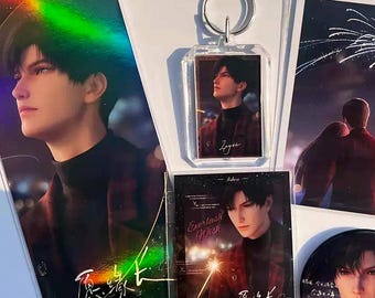 Gift Kit Love and Deepspace, Zayne Gift Box for fans, Themed package, Keychain, Polaroid, Button pin, Postcard, Surprise Birthday set