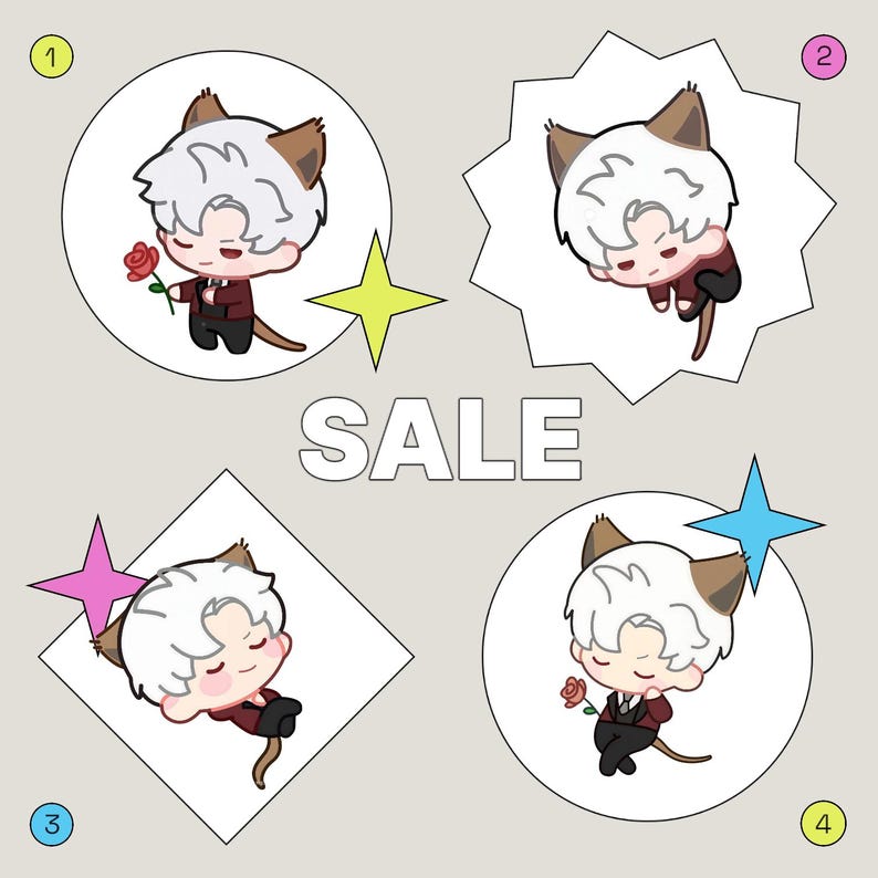 Sylus Sticker Love and Deepspace Sylus Stickers, Anime Game Stickers (20 PNG Digital ...