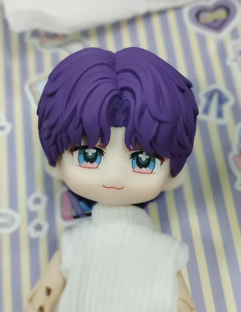 Rafayel OB11 Doll Head, Love and Deepspace Custom Nendoroid, Compatible Faceplate & Hair Kit, Handmade Fan Art, Obitsu11 headcap parts