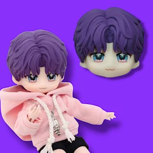 Rafayel OB11 Doll Head, Love and Deepspace Custom Nendoroid, Compatible Faceplate & Hair Kit, Handmade Fan Art, Obitsu11 headcap parts