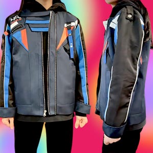 Caleb Jacket Cosplay Outfit. Love and Deepspace, Biker Fashion, Cyberpunk coat, Streetwear, aliencore style, Sci-fi enthusiasts