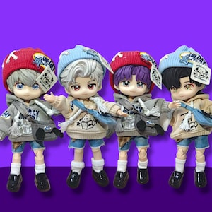 Full Doll Set Sylus, Xavier, Zayne, Rafayel OB11 Doll Head, Love and Deepspace Custom Nendoroid, Handmade Fan Art, 2.0 doll body with cloth