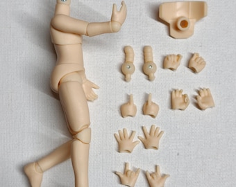1/12 BJD Action Figure Body (12cm), DIY Custom Doll Base, Obitsu Nendoroid, Ob11