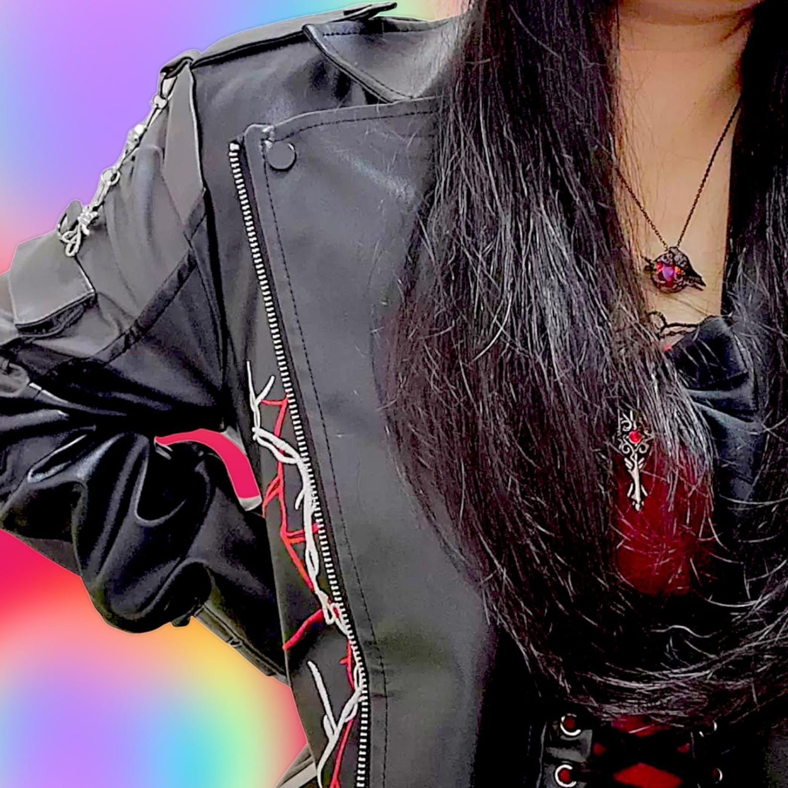 Sylus Jacket Cosplay Outfit. Love and Deepspace, Biker Fashion ...