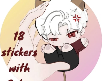 Love and Deepspace Stickers Sylus PNG 18 designs. Printing Digital stickers, Digital Fan Art Stickers, Anime Game Stickers, Sticker Pack