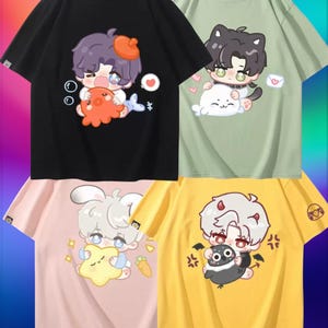 T-shirt Love and Deepspace, Zayne, Xavier, Rafayel Sylus Unisex Summer cotton T-shirt, Gamer Gift, Surprise Themed gift for fans