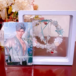 Love and Deepspace Spring Bracelet, Handmade Pastel Bracelet Sylus Caleb Rafayel Xavier Zayne Custom LADS Jewelry, Cosplay Gift for Her