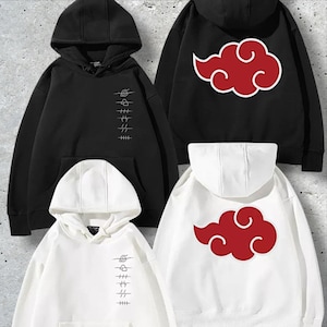 Moletom com capuz japonês Ninja Jutsu, moletom de anime com manga comprida, camiseta gráfica retrô de mangá, traje casual solto unissex