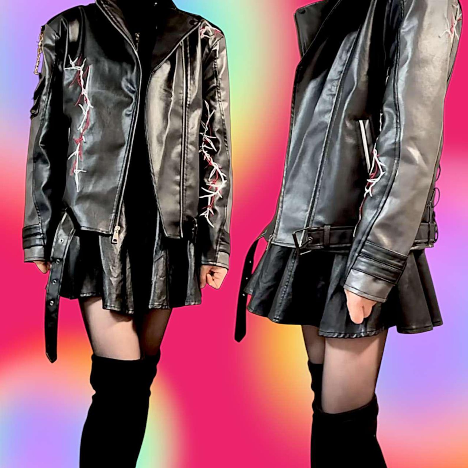 Sylus Jacket Cosplay Outfit. Love and Deepspace, Biker Fashion ...