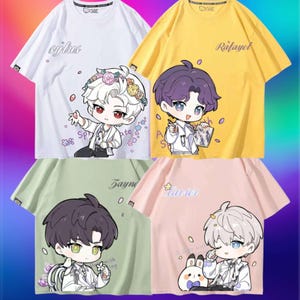 T-shirt Love and Deepspace, Zayne, Xavier, Rafayel Sylus Unisex Summer cotton T-shirt, Gamer Gift, Surprise Themed gift for fans