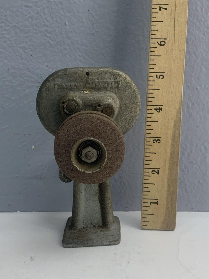 Dazey Sharpit Hand Crank Knife Sharpener Grinding Wheel Stone Vintage Pat. 1925 画像 7