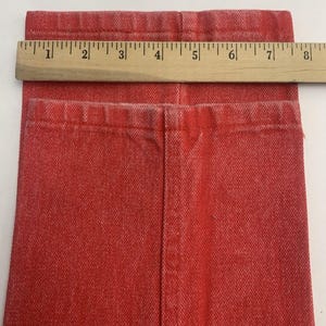 Jean VTG Wrangler pour femme 1 x 34 coupe cowboy, délavé à l'acide occidental rouge-orange Rodeo image 6