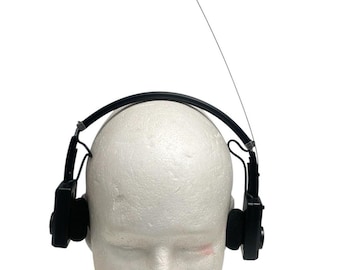 1980s Audatron AM/FM Radio Headphones RS-800 Portable Audio Taiwan 2 Pc Vtg