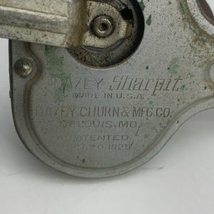 Dazey Sharpit Hand Crank Knife Sharpener Grinding Wheel Stone Vintage Pat. 1925 画像 6