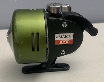 Vintage Match 670 Green Spinning Fishing Reel Fresh Water Fishing