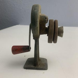 Dazey Sharpit Hand Crank Knife Sharpener Grinding Wheel Stone Vintage Pat. 1925 画像 4