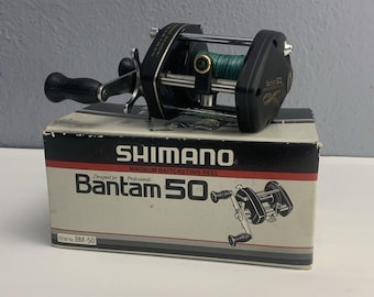 Vtg Shimano Magnum Baitcasting Fishing Reel Bantam 50 BM-50 with Box & Manuals